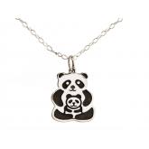 Collier "Panda-Bär mit Kind" 925 Silber | Silberschmuck
