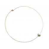 Collier/Juwelierdraht vergoldet mit MK-Perle weiß | Vergoldet
