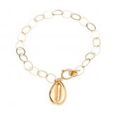 Glieder-Armband 925 Silber/vergoldet mit Kauri-Schnecke | Vergoldet