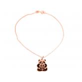 Armband "Panda-Bär mit Kind" 925 Silber/rosévergoldet | Vergoldet