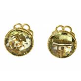 Herren-Manschettenknöpfe 925 Silber/vergoldet mit Lemonquarz ca. 15 mm x 15 mm Herren-Manschettenknöpfe 925 Silber/vergoldet mit Lemonquarz ca. 15 mm x 15 mm