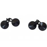 Herren-Manschettenknöpfe mit Swarovski Elements in schwarz ca. 10 mm | Herrenschmuck