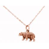 Collier "Bär" 925 Silber/rosévergoldet | Vergoldet