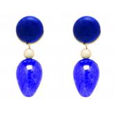 Ohrstecker 925 Silber/vergoldet mit Lapis Lazuli und Jade blau | Erweiterte Suche