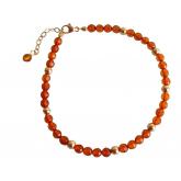 Armband vergoldet mit Bernsteinen ca. 18,5 cm | Edelsteine