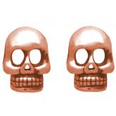 Ohrstecker "Totenkopf" 925 Silber/rosévergoldet | Vergoldet